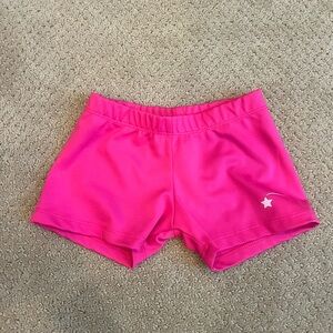 Destira gymnastic Pink Athletic Shorts with Star Logo